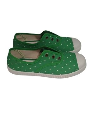 Mini Boden Girls Laceless Canvas Pull-ons Sapling Green-Size 32/13